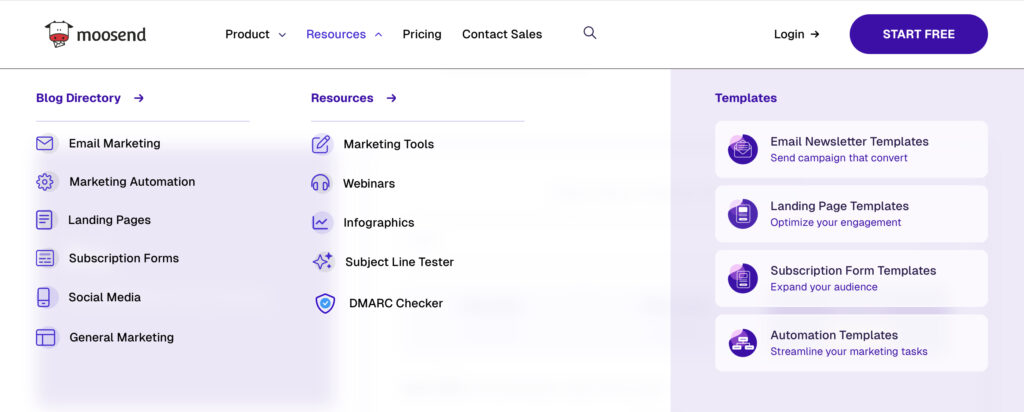 Moosend review – email marketing dashboard