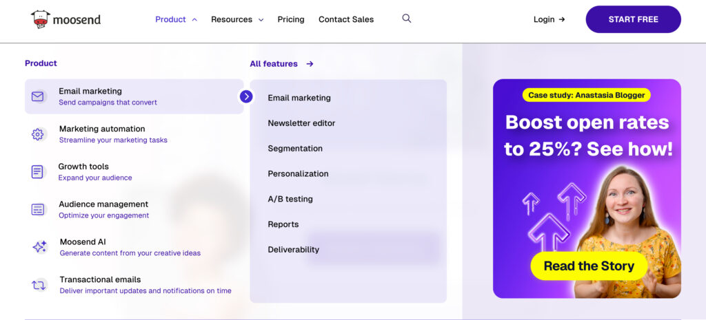 Moosend review 2026 marketing tools overview